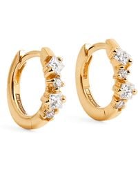 Suzanne Kalan - And Diamond Princess Huggie Earrings - Lyst
