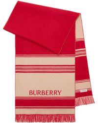 Burberry - Knight Striped Wool Scarf - Lyst