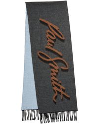 Paul Smith - Logo Wool Scarf - Lyst