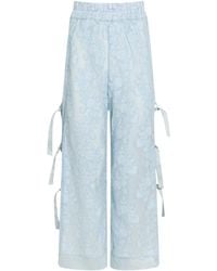 Loretta Caponi - Lace-Trim Clarissa Trousers - Lyst