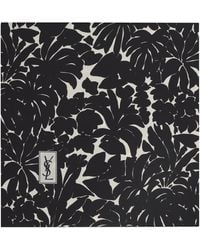 Saint Laurent - Silk Printed Scarf - Lyst