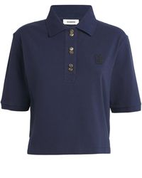 Sandro - Cotton Embroidered Polo Shirt - Lyst