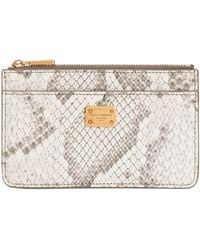 Dolce & Gabbana - Python Leather Card Holder - Lyst