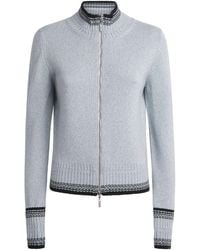 Barrie - Mottled Cashmere Zip-Up Cardigan - Lyst