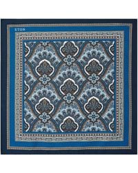 Eton - Silk Paisley Pocket Square - Lyst