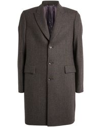 Paul Smith - Wool Check Overcoat - Lyst