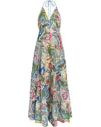 Alice + Olivia - Embroidered Karolina Maxi Dress - Lyst