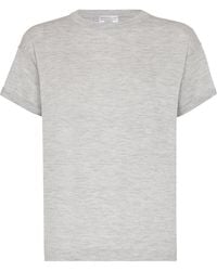 Brunello Cucinelli - Cashmere-Silk-Blend T-Shirt - Lyst