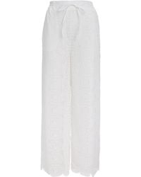 Claudie Pierlot - Lace Wide-Leg Trousers - Lyst