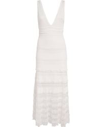 Sandro - Pointelle Knitted Maxi Dress - Lyst