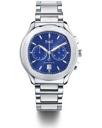 Piaget - Stainless Steel Polo Bracelet Chronograph Watch 42mm - Lyst
