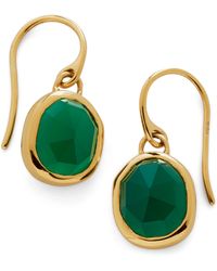 Monica Vinader - Vermeil And Onyx Mv Siren Earrings - Lyst