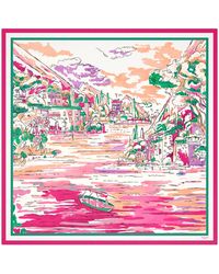 Weekend by Maxmara - Silk Lake Print Scarf - Lyst