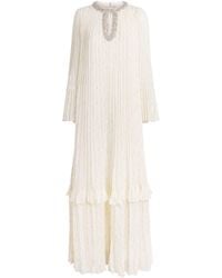 Self-Portrait - Embellished-Neckline Maxi Dress - Lyst