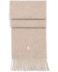 Polo Ralph Lauren - Wool-Blend Reversible Fringe Scarf - Lyst