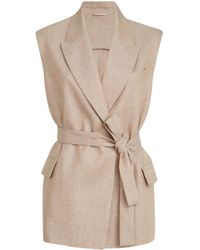 Brunello Cucinelli - Belted Jacket - Lyst