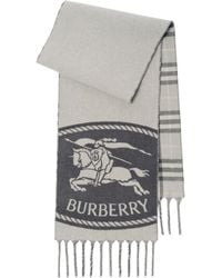 Burberry - Cashmere Reversible Knight Stamp Scarf - Lyst