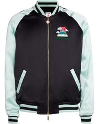CASABLANCA - Satin Embroidered Bomber Jacket - Lyst