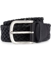 BOSS - Leather Woven Belt - Lyst