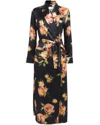 Harrods - Silk Midnight Rose Night Robe - Lyst