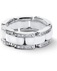 CHANEL - Medium, Diamond And Ceramic Flexible Ultra Ring - Lyst