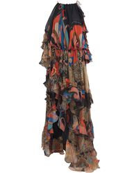 Etro - Silk Ruffled Maxi Dress - Lyst