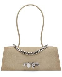 McQueen - Leather Jewelled Top-Handle Bag - Lyst