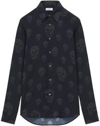 McQueen - Skull Print Shirt - Lyst