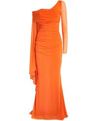 Talbot Runhof - Off-the-shoulder Ruched Gown - Lyst