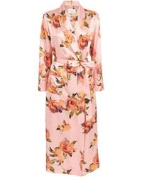 Harrods - Silk Midnight Rose Night Robe - Lyst