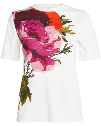 Erdem - Rose Print T-shirt - Lyst
