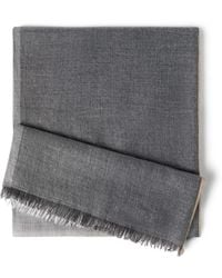 Brunello Cucinelli - Cashmere-Silk Colour-Block Scarf - Lyst