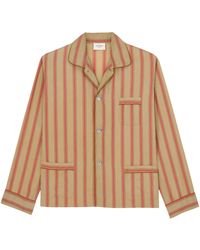 Saint Laurent - Cupro Stripe Pyjama Top - Lyst
