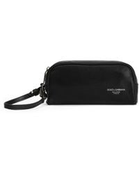 Dolce & Gabbana - Leather Logo Pouch - Lyst