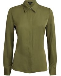 Theory - Silk Fitted Shirt - Lyst