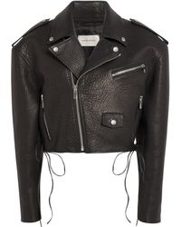 Magda Butrym - Leather Embossed Cropped Jacket - Lyst