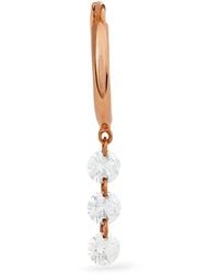 PERSÉE - And Diamond 3-Stone Single Hoop Earring - Lyst