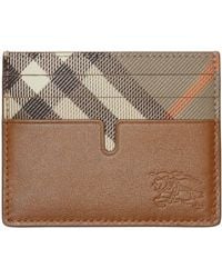 Burberry - Leather Tall Pop Check Card-Holder​ - Lyst