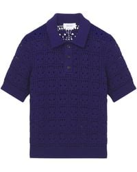 McQueen - Crochet-Skull Polo Shirt - Lyst