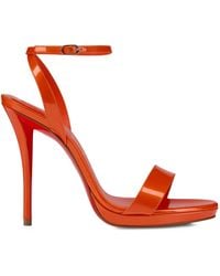 Christian Louboutin - Miss Z Patent Leather Queen Sandals 120 - Lyst