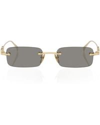 Gucci - Metal Rectangular Sunglasses - Lyst