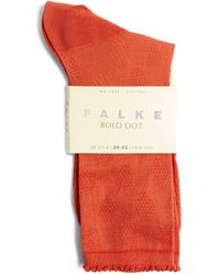 FALKE - Organic Cotton-blend Bold Dot Socks - Lyst