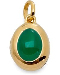 Monica Vinader - Vermeil And Onyx May Birthstone Locket - Lyst
