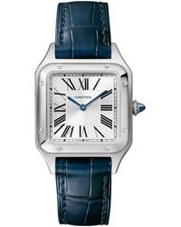 Cartier - Steel Santos-dumont Watch 27.5mm - Lyst
