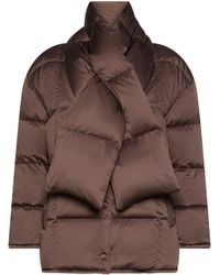 Marella - Down Detachable-Scarf Quilted Jacket - Lyst