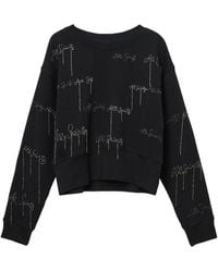 AllSaints - Embellished Separo Sweatshirt - Lyst