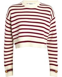Max Mara - Wool Striped Cropped Sweater - Lyst
