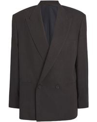 Studio Nicholson - Herringbone Double-Breasted Blazer - Lyst