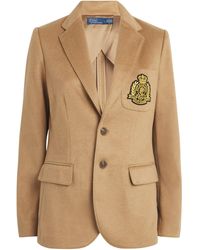 Polo Ralph Lauren - Crest-Detail Single-Breasted Blazer - Lyst