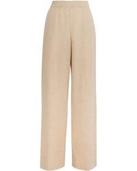 Eleventy - Linen Wide-Leg Trousers - Lyst